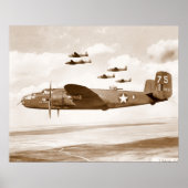 Poster B-25 Mitchell Bomber (Devant)