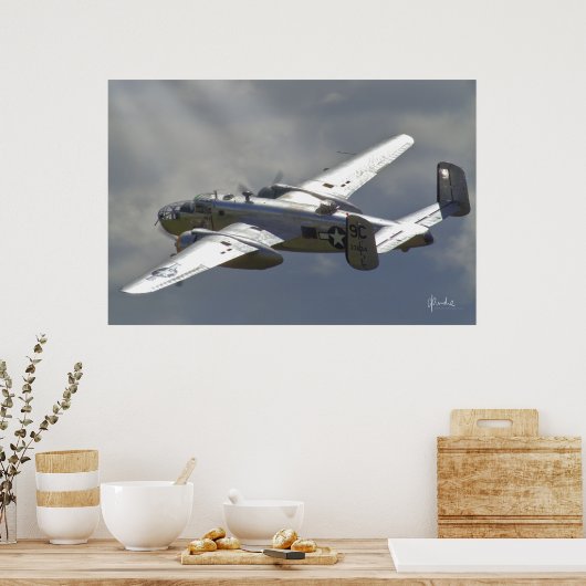 Poster B-25 Mitchell Bomber (Cuisine)