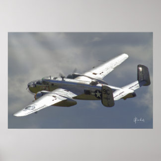 Poster B-25 Mitchell Bomber