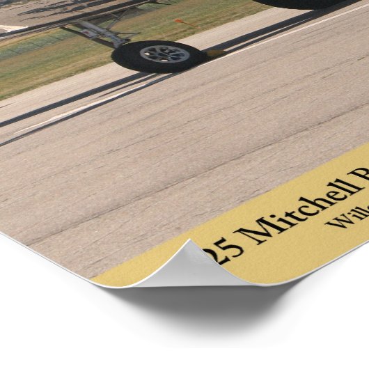 Poster B-25 Mitchell Bomber Plane (Coin)