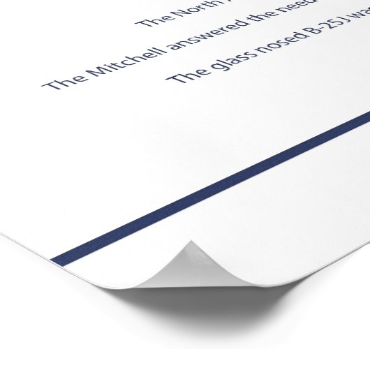 POSTER B-25 USA (Coin)