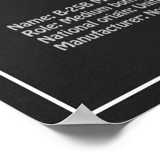 Poster B-25B Mitchell Doolittle - Plan directeur de l'avi (Coin)