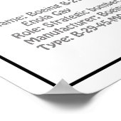 Poster B-29 Superforteresse - Plan directeur de l'avion B (Coin)