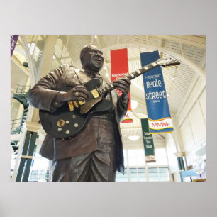 Poster B.B. King Statue - Memphis (Tennessee)