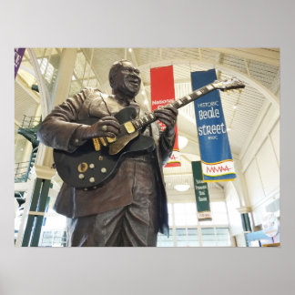 Poster B.B. King Statue - Memphis (Tennessee)