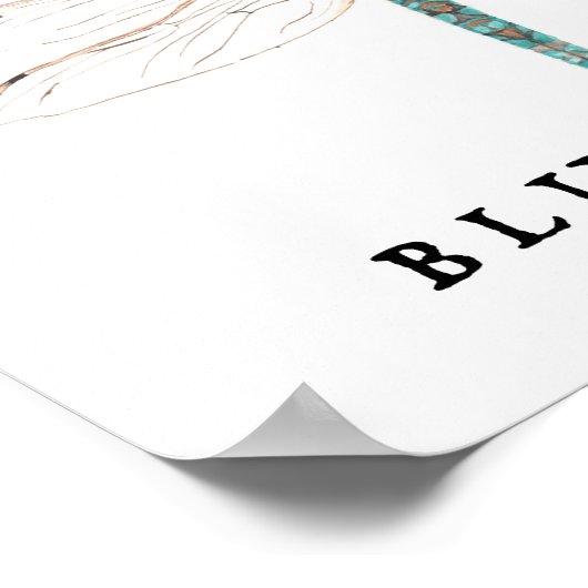 Poster "B" Bleu Darner (Coin)