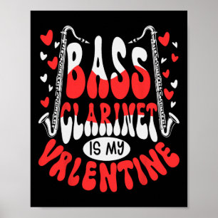 Poster B Clarinette Est Mon Amour De La Saint-Valentin Et