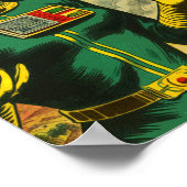 Poster B.D. féminine de science-fiction vintage (Coin)