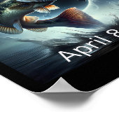 Poster B Éclipse solaire de poisson 8 avril 2024 (Coin)