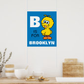 Poster B est pour Big Bird | Ajouter Votre Nom (Cuisine)