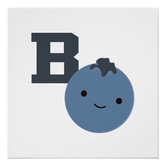 Poster B est pour Blueberry (Devant)