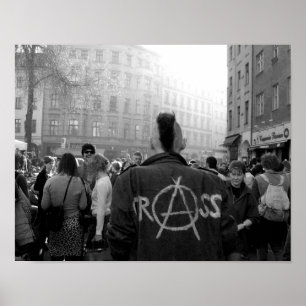 Poster B et punk de Berlin de photographie de beaux-arts