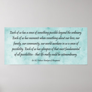 Poster B J Palmer Extraordinary Life Chiropractic