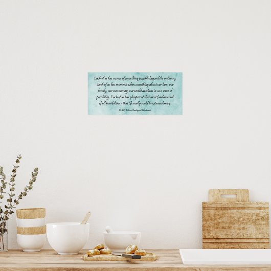 Poster B J Palmer Vie extraordinaire Chiropratique (Cuisine)