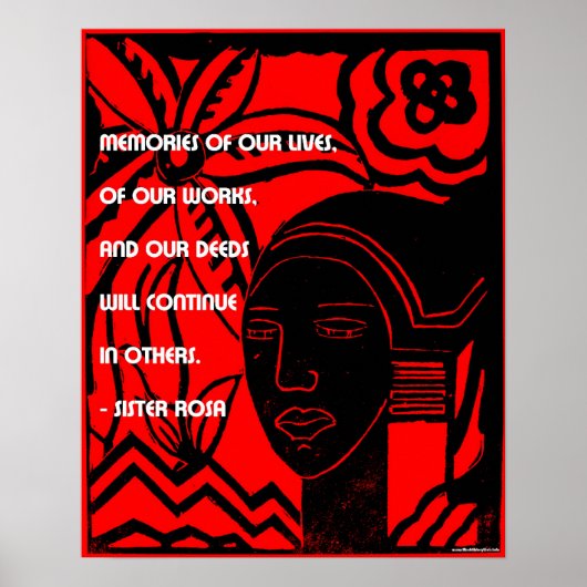 Poster B ; manque de citations historiques - Soeur Rosa (Devant)