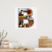 Poster B Monogram Create Your Own 8 Custom Photo Collage (Cuisine)
