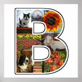 Poster B Monogram Create Your Own 8 Custom Photo Collage (Devant)
