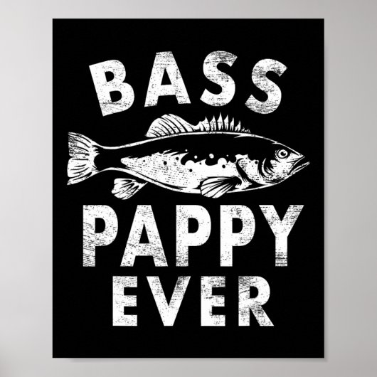 Poster B Pappy Ever Pêche Cadeaux Pappy Fête des pères (Devant)
