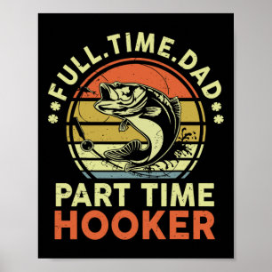 Poster B Pêche Père Jour Drôle temps plein papa temps par