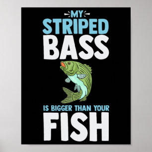 Poster B strié Pêche Drôle Poisson Rockfish Atlantique 