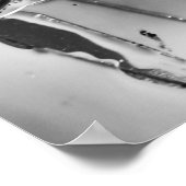 Poster B&W de pare-brise fissuré (Coin)