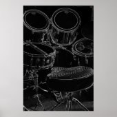 Poster B/W Drumset 1 (Devant)