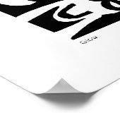 Poster B&W "Glow" Art Abstrait (Coin)