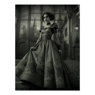 Poster B&W Lady