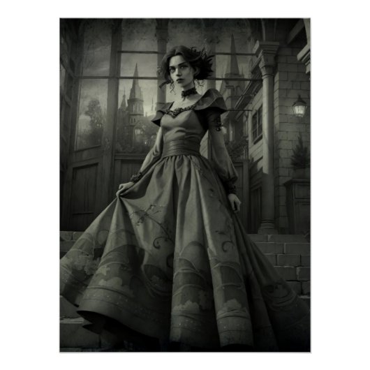 Poster B&W Lady (Devant)