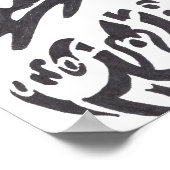 Poster B&W "Midnight" Abstrait (Coin)