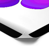 Poster B&W Purple Hearts Beating (Coin)