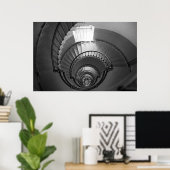 Poster B&W Spiral (Bureau à domicile)