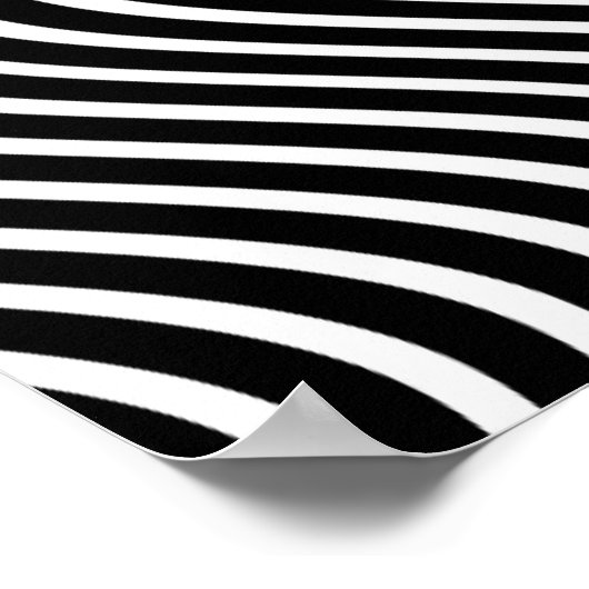 Poster B&W Wavy Lines Optique Illusion Art (Coin)