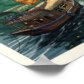 Poster Ba Long Baïe Vietnam Voyage Rétro (Coin)