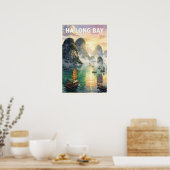 Poster Ba Long Baïe Vietnam Voyage Rétro (Cuisine)
