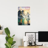 Poster Ba Long Baïe Vietnam Voyage Rétro (Bureau à domicile)