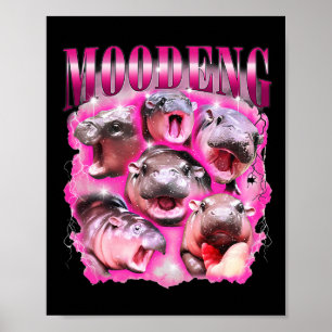 Poster Ba moo-deng drôle