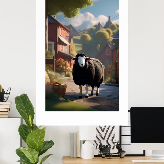 Poster Baa Baa Black Sheep (Bureau à domicile)