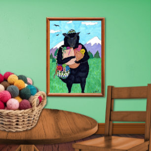 Poster Baa Baa Mouton Noir Art Populaire