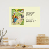 Poster Baa, Baa, mouton noir, Avez-vous de la laine ? (Cuisine)