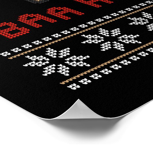 Poster Baa Humbug Sheep de Noël (Coin)