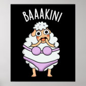 Poster Baa-kini Funny Bikini Pun Dark BG (Devant)
