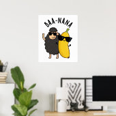 Poster Baa-nana Funny Banana Puns (Bureau à domicile)