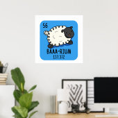 Poster Baa-rium Funny Sheep Chimie Pun (Bureau à domicile)