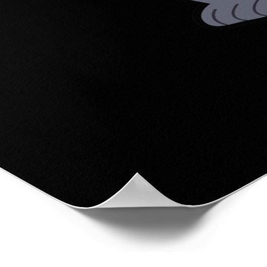 Poster Baadboon Funny Bad Baboon Pun Dark BG (Coin)