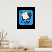 Poster Baarium Funny Sheep Chemistry Pun Dark BG (Cuisine)