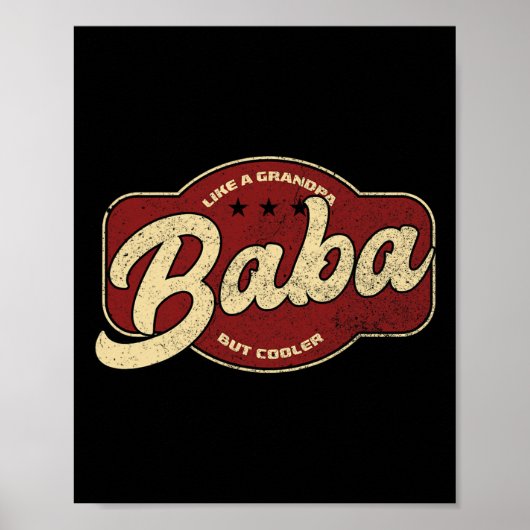 Poster Baba comme un grand-père mais plus cool - Baba ara (Devant)