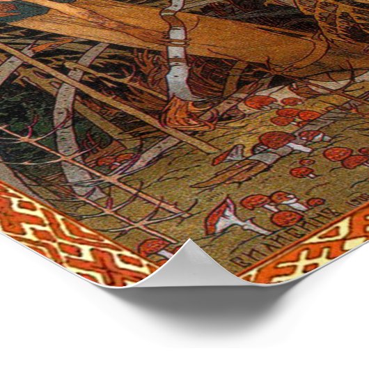Poster Baba Yaga - Vasilisa Belle Par Ivan Bilibin (Coin)