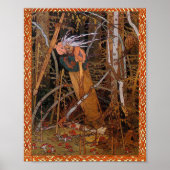 Poster Baba Yaga - Vasilisa Belle Par Ivan Bilibin (Devant)