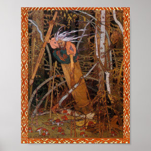Poster Baba Yaga - Vasilisa Belle Par Ivan Bilibin